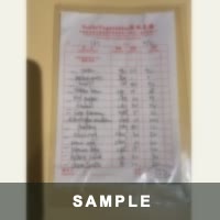 Small obscured sample of the handwritten bill